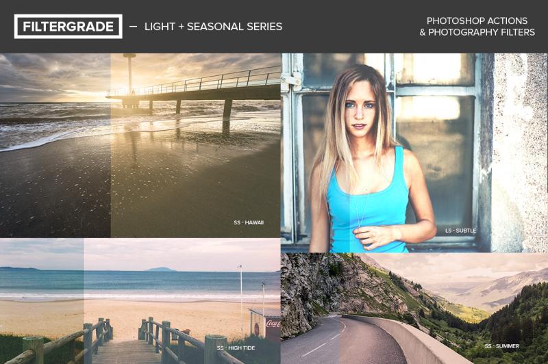 [CreativeMarket] Световые и сезонные серии фотошоп экшены / FilterGrade Light & Seasonal Series Photoshop Actions