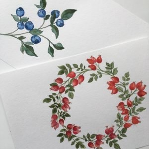 Цветы акварелью (Диана Лакшман)